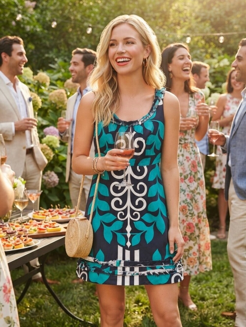 Tory Burch Blue & White Mini Summer Dress 6